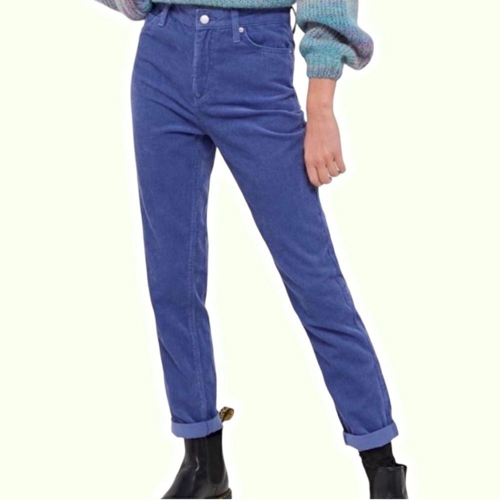 ✨ BDG Urban Outfitters Corduroy‎ Mom High Rise Pants Blue 28